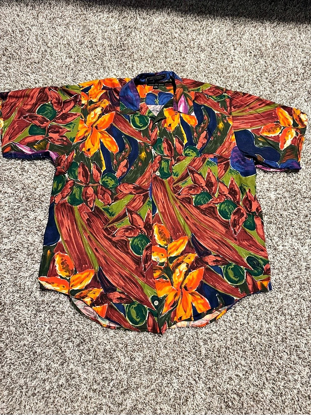 Colours by Alexander Julian Floral Button Down Red & Green (M)